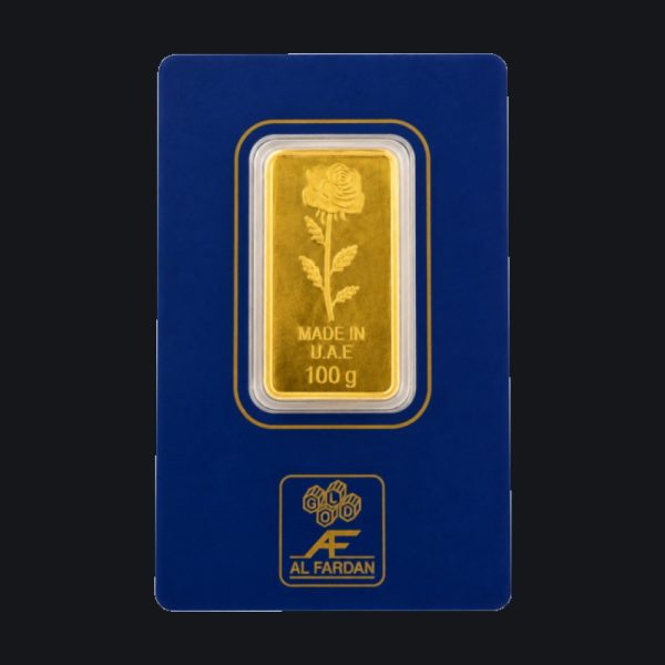 Al Fardan gold minted bar 100 g (999.9)