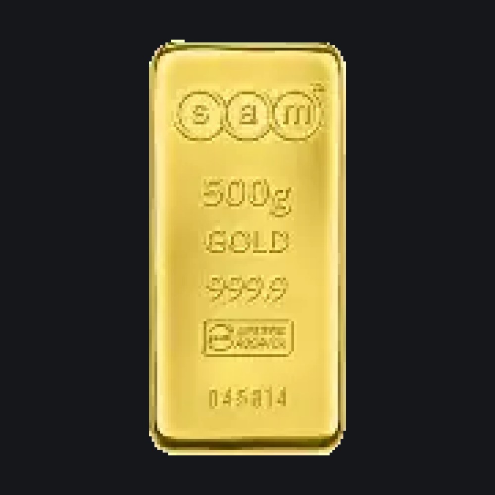 SAM gold cast bar 500 g (999.9)