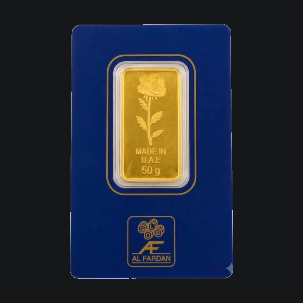 Al Fardan gold minted bar 50 g (999.9)