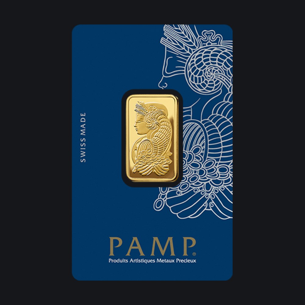 PAMP Suisse gold minted bar 1 g (999.9) — Lady Fortuna