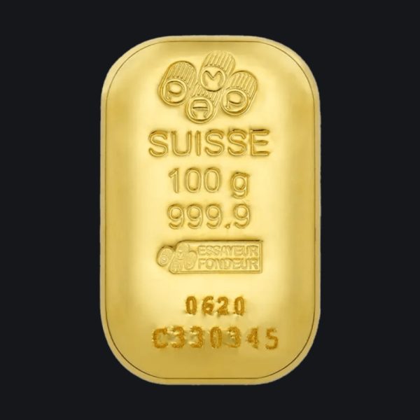 PAMP Suisse gold cast bar 100 g (999.9)