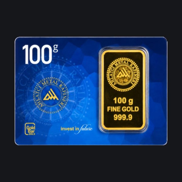 Ahlatci gold minted bar 100 g (999.9)