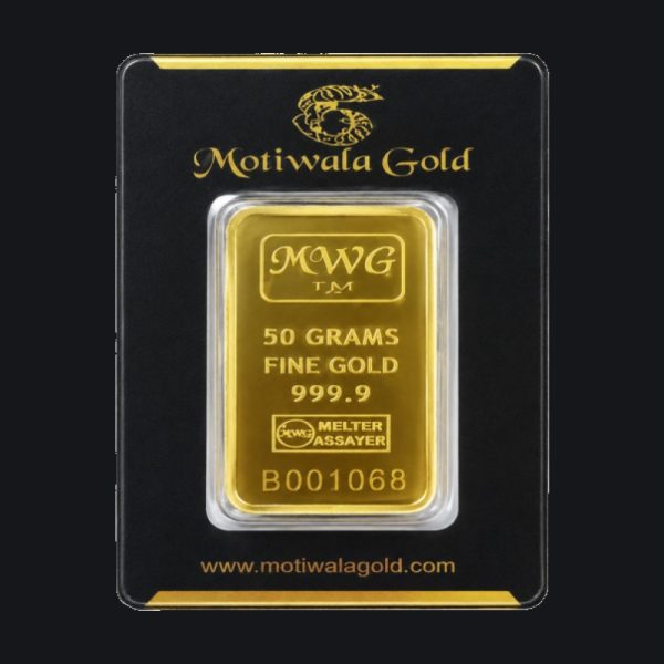 Motiwala gold minted bar 50 g (999.9)