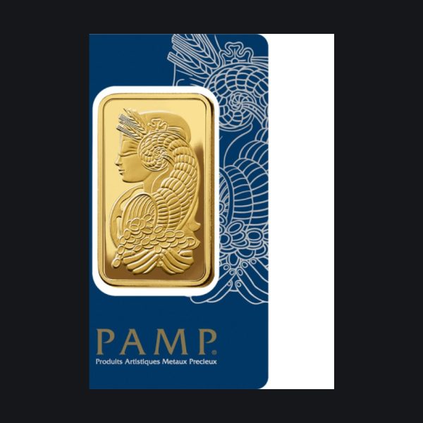 PAMP Suisse gold minted bar 50 g (999.9) — Lady Fortuna