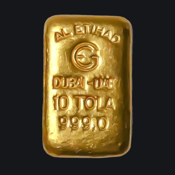 Al Etihad gold cast bar 10 tola (999)