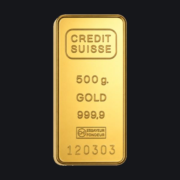 Credit Suisse gold minted bar 500 g (999.9)