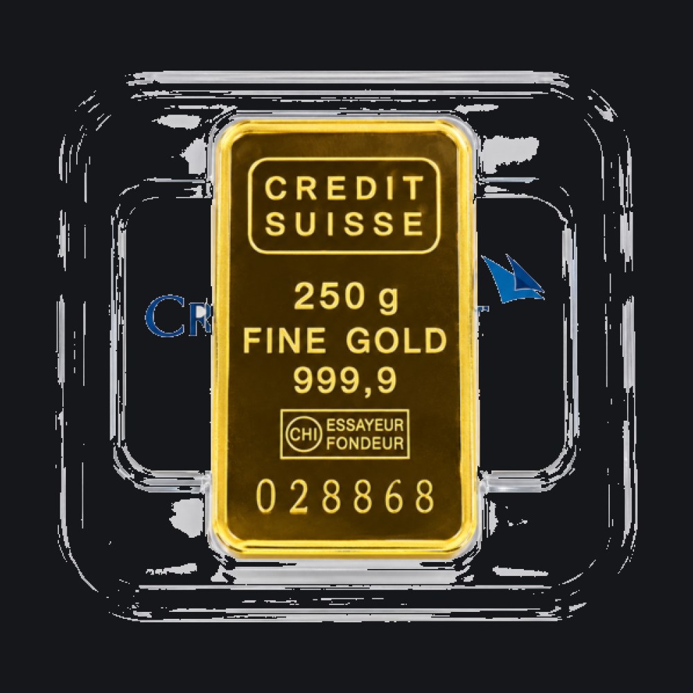 Credit Suisse gold minted bar 250 g (999.9)