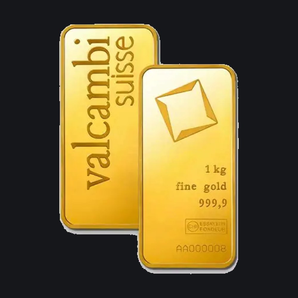 Valcambi Suisse gold minted bar 1 kg (999.9)