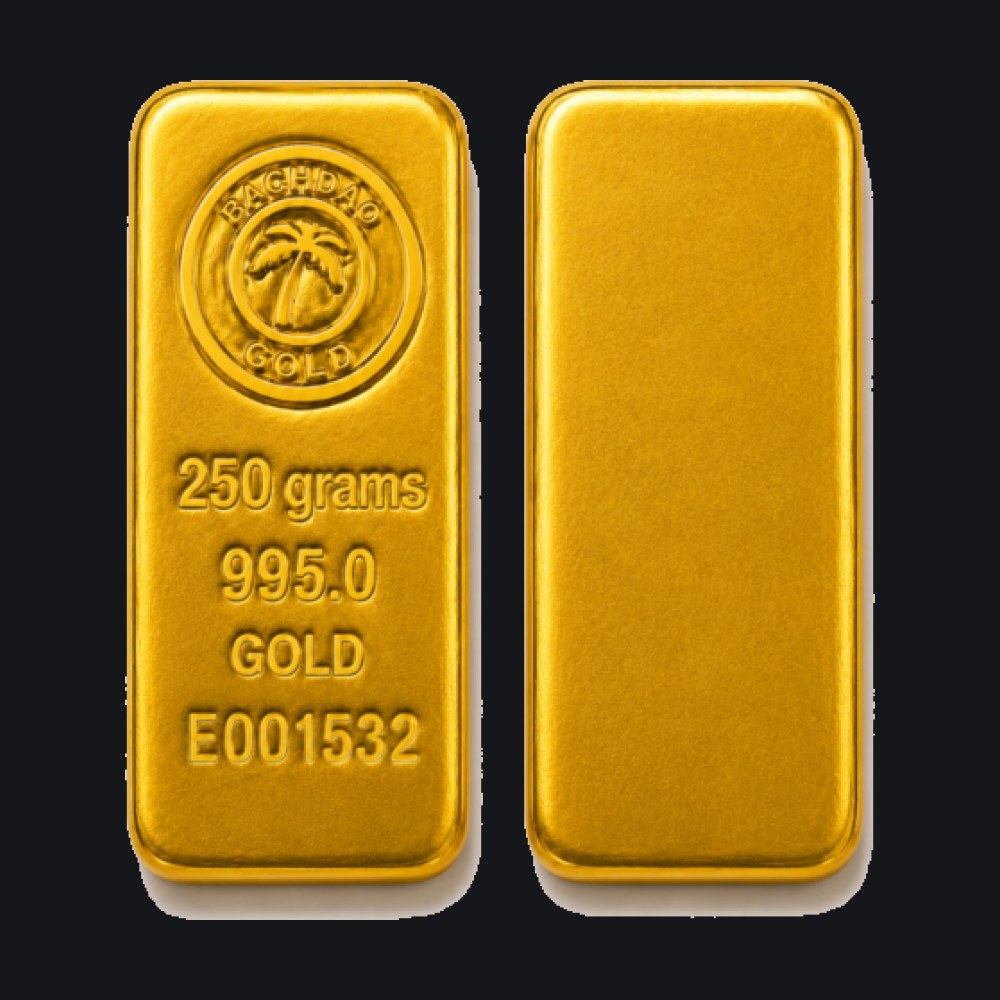 Baghdad gold cast bar 250 g (995)