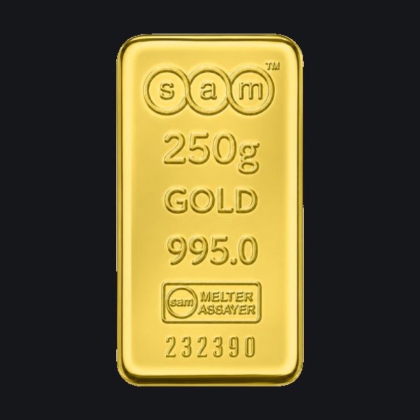 SAM gold cast bar 250 g (995)