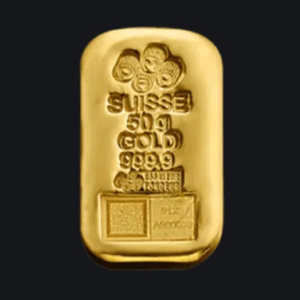 PAMP Suisse gold cast bar 50 g (999.9)