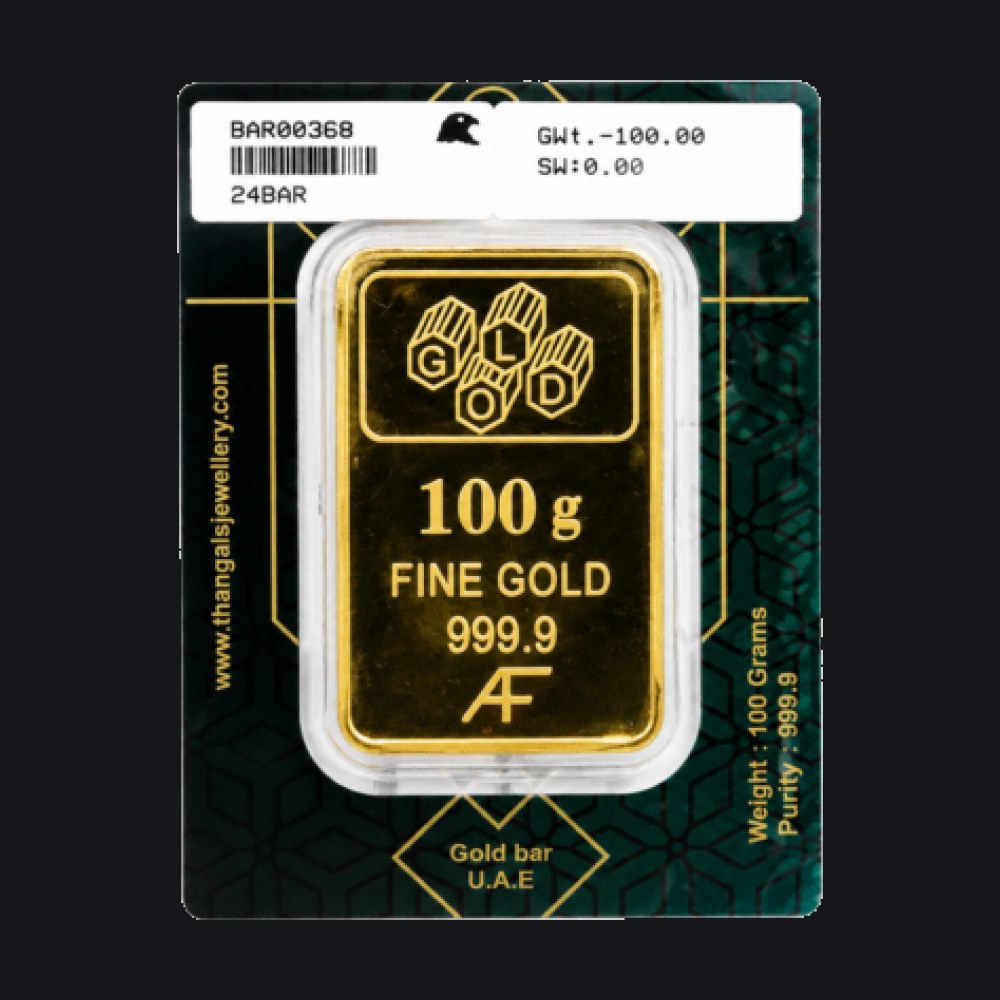 Thangals gold minted bar 100 g (999.9)