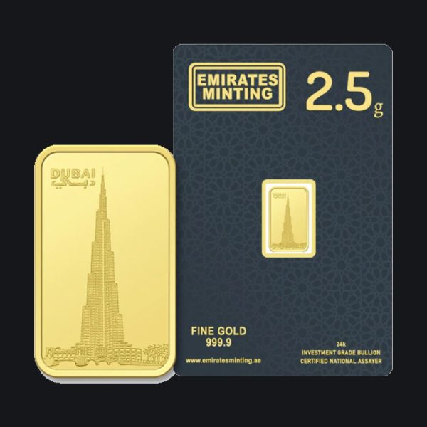Emirates Minting gold minted bar 2.5 g (999.9)