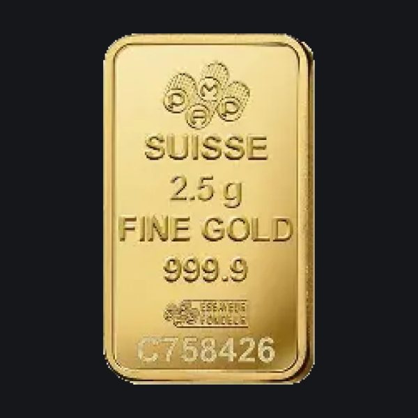 PAMP Suisse gold minted bar 2.5 g (999.9)