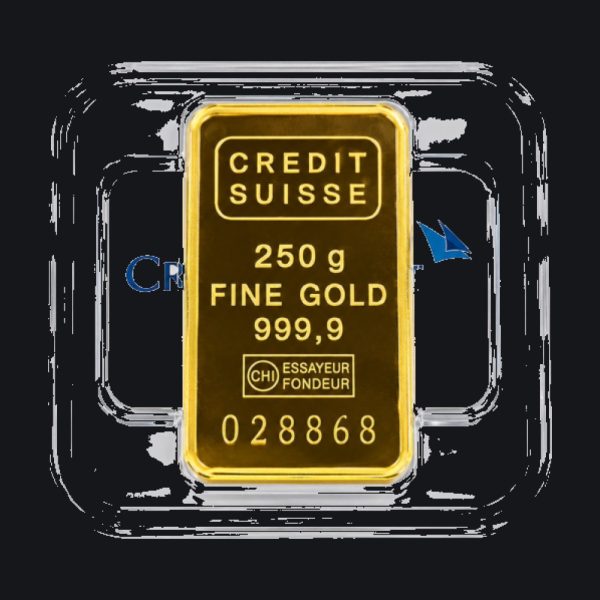 Credit Suisse gold minted bar 250 g (999.9)