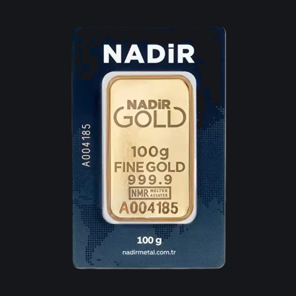 سبيكة ذهب مسكوكة Nadir 100 غرام (999.9)