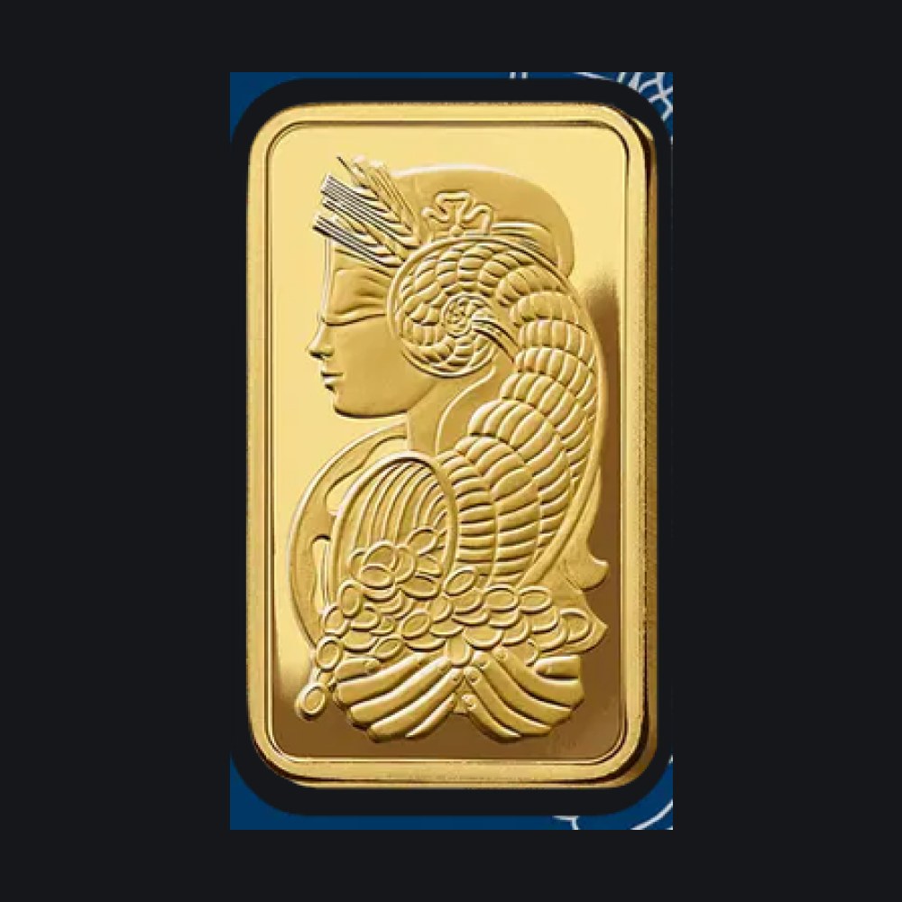 PAMP Suisse gold minted bar 100 g (999.9) — Lady Fortuna