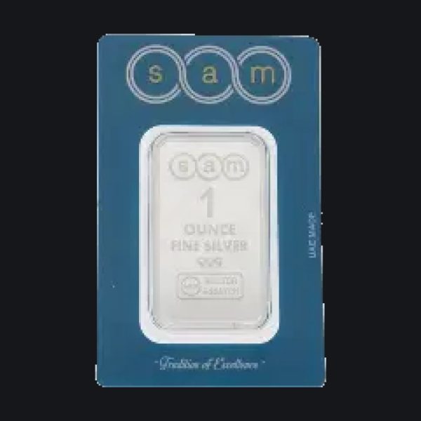 SAM silver minted bar 1 oz (999)