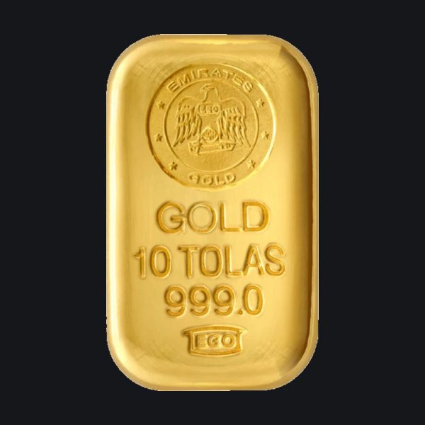 Emirates Gold gold cast bar 10 tola (999)