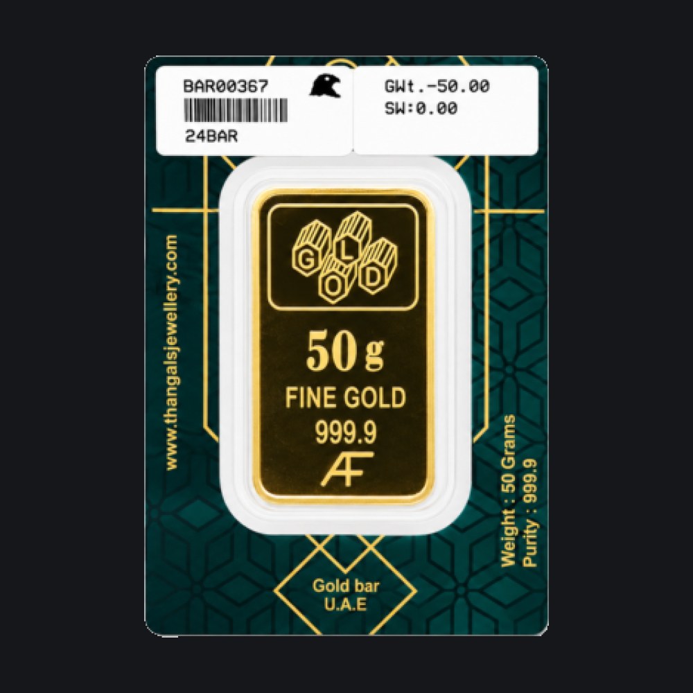 Thangals gold minted bar 50 g (999.9)