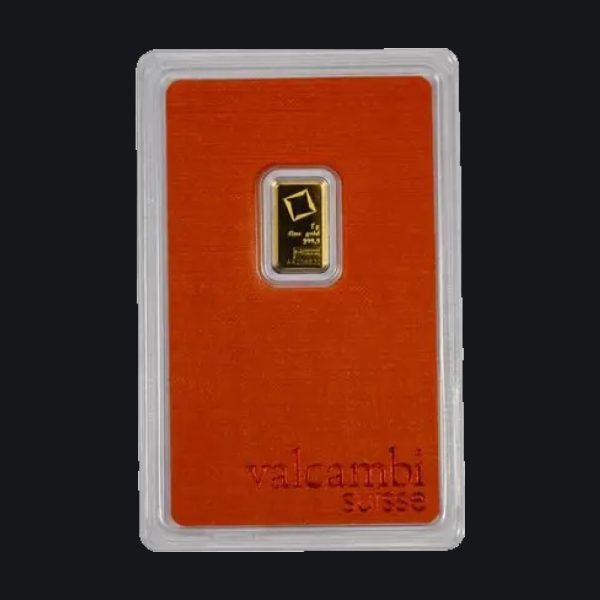 Valcambi Suisse gold minted bar 1 g (999.9)