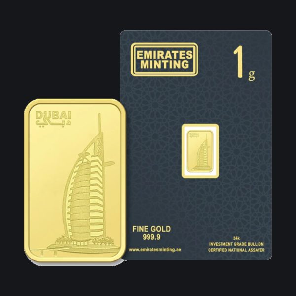 Emirates Minting gold minted bar 1 g (999.9)