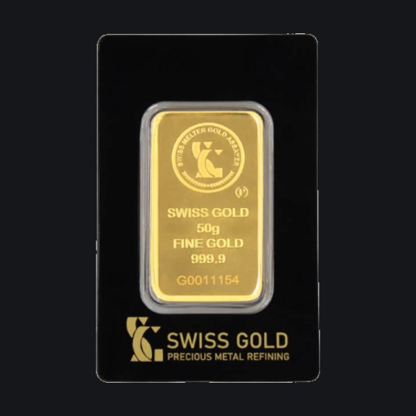 Swiss Gold gold minted bar 50 g (999.9)