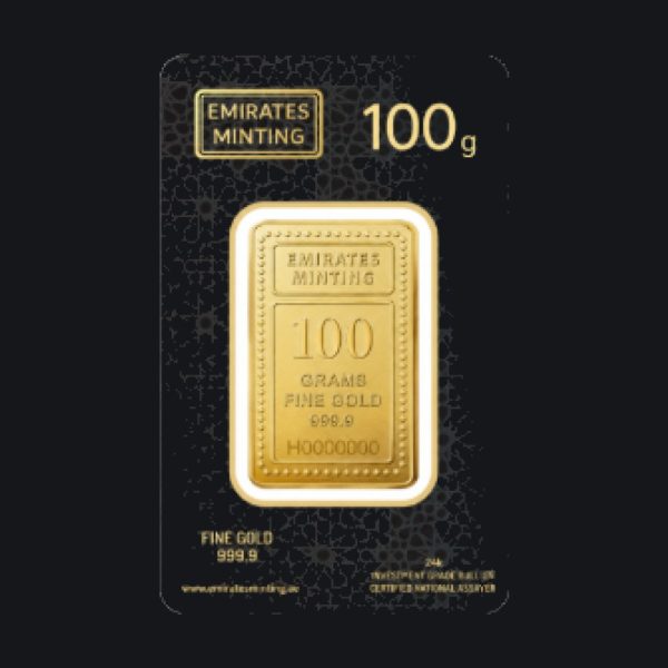 Emirates Minting gold minted bar 100 g (999.9)