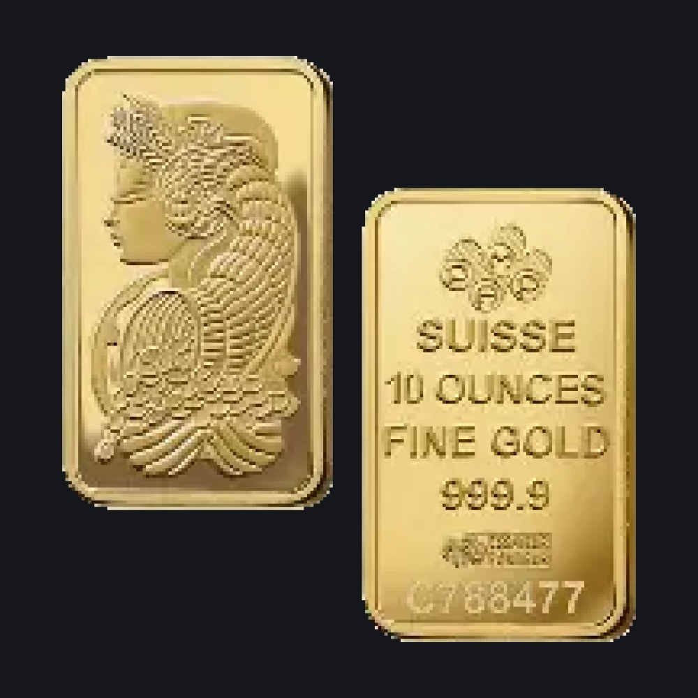 PAMP Suisse gold minted bar 10 oz (999.9) — Fortuna