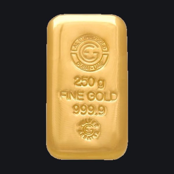 Al Etihad gold cast bar 250 g (999.9)