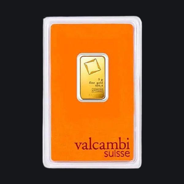 Valcambi Suisse gold minted bar 5 g (999.9)