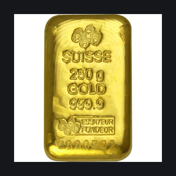 PAMP Suisse gold cast bar 250 g (999.9)