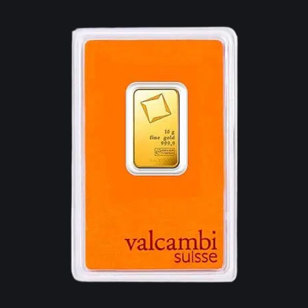Valcambi Suisse gold minted bar 10 g (999.9)